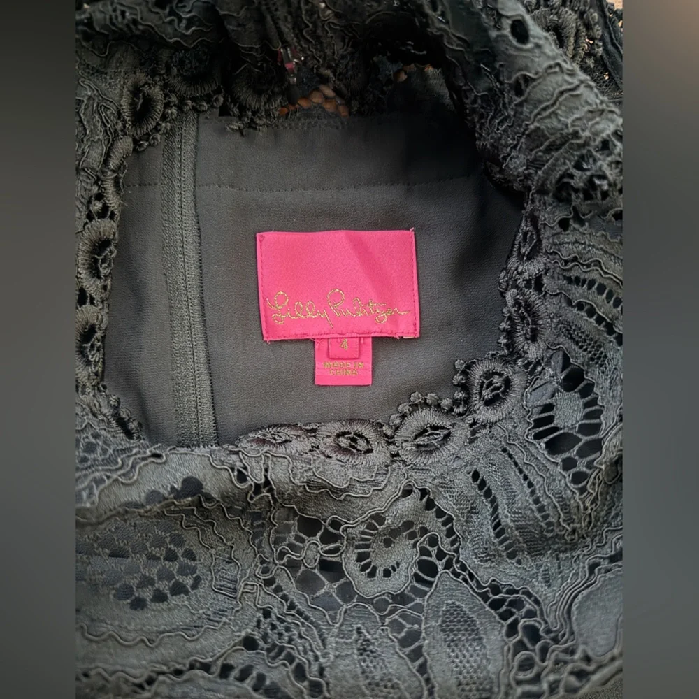 Lilly Pulitzer Black Lace Shift - Picture 3 of 3